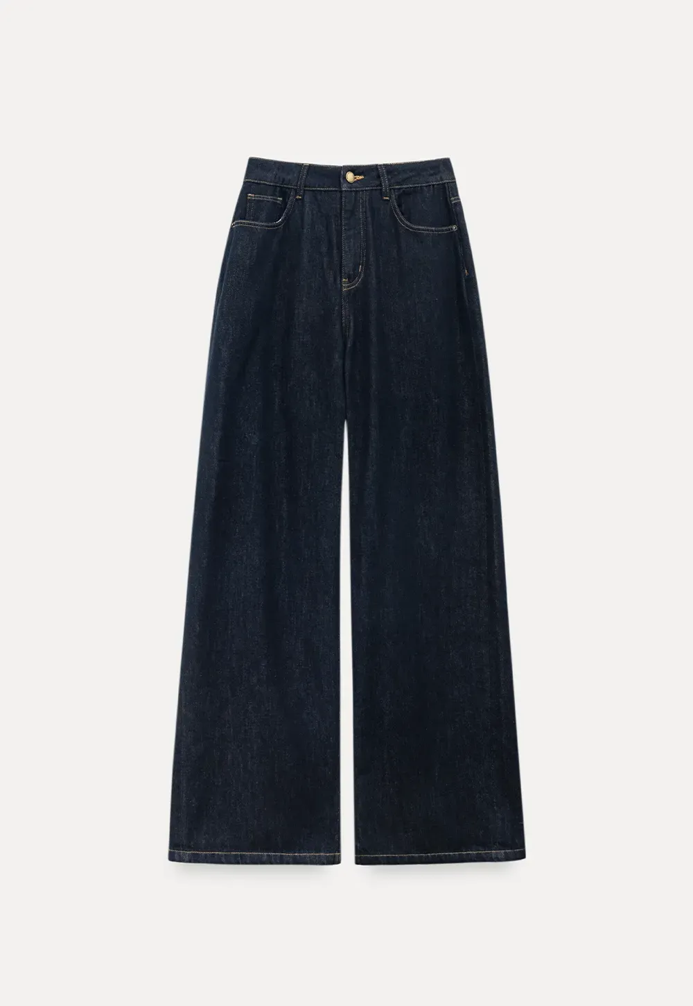 Wide-Leg Dark Wash Jeans