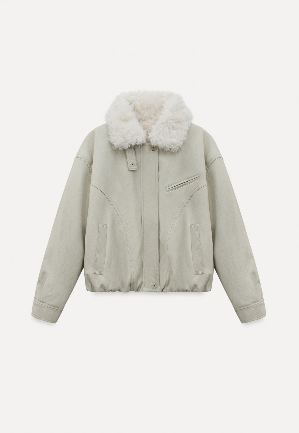 Casual Jacket with Faux Fur Collar for Women
