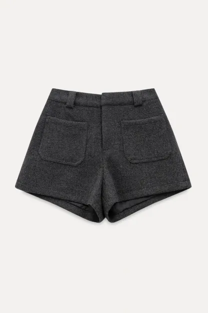 Cozy Wool Shorts with Big Pockets