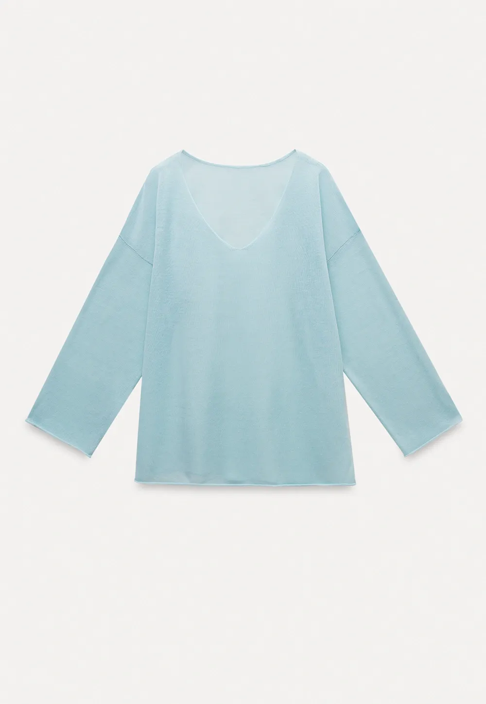 Soft V-Neck Long Sleeve Tee