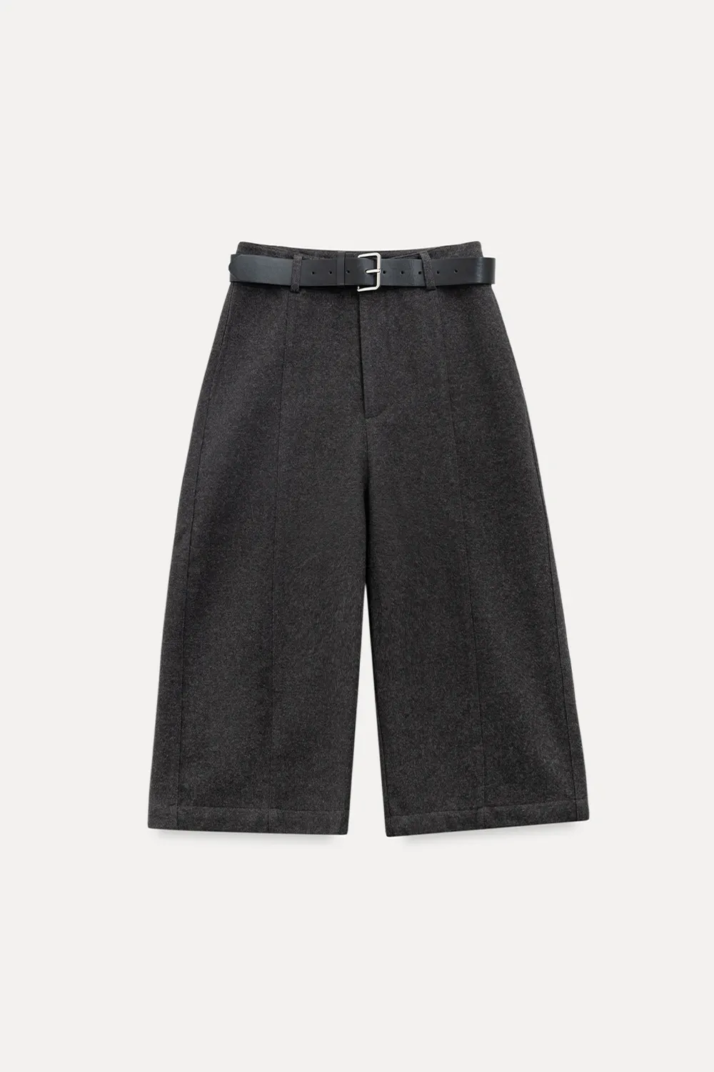 Elegant Woolen Three-Quarter Pants