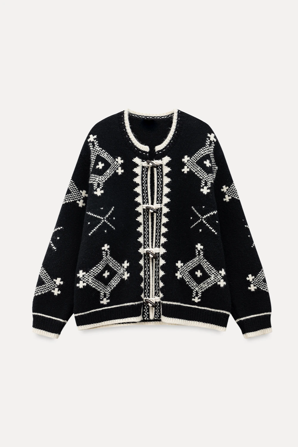 Toggle Button Cardigan Sweater