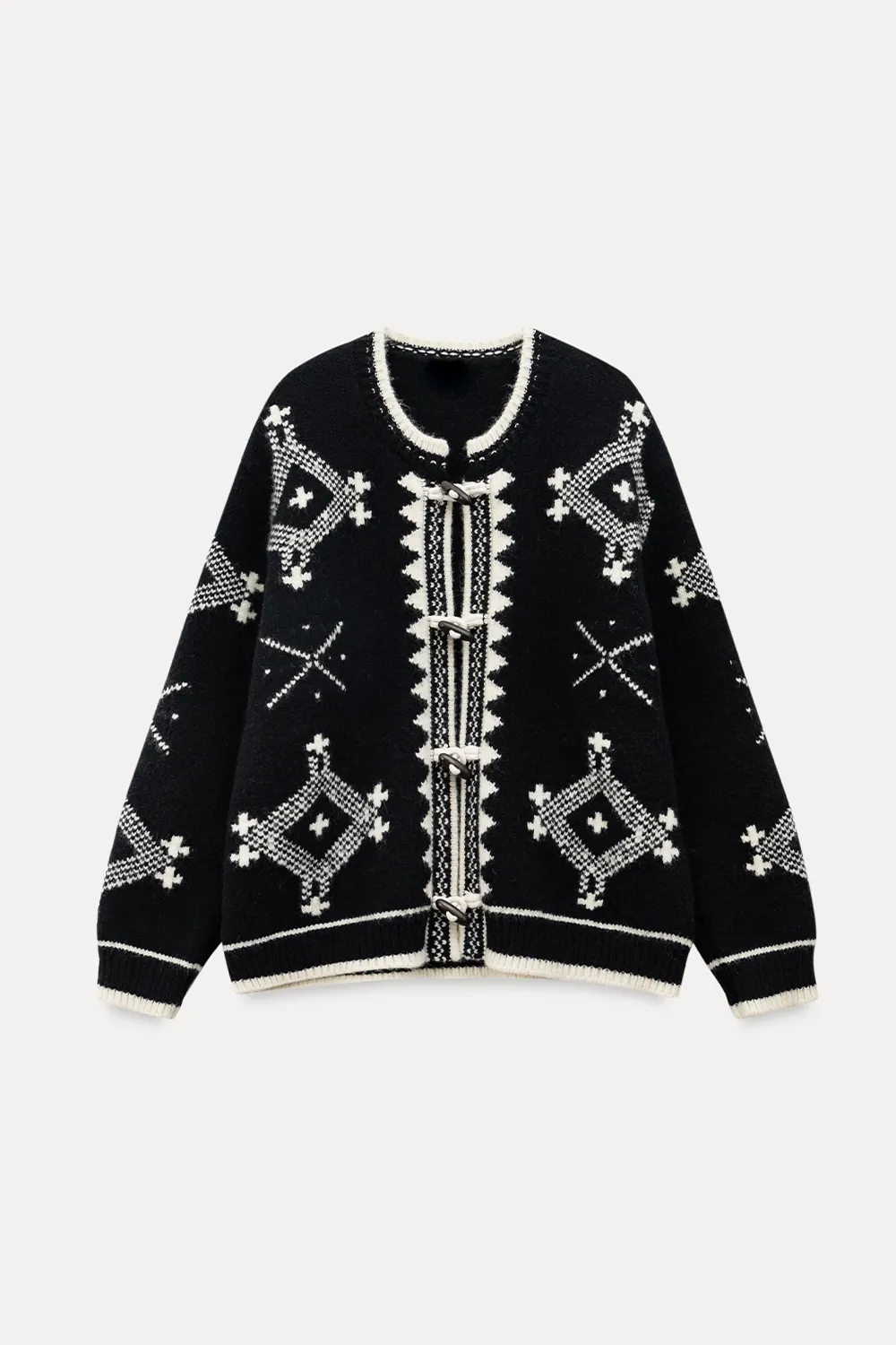 Toggle Button Cardigan Sweater