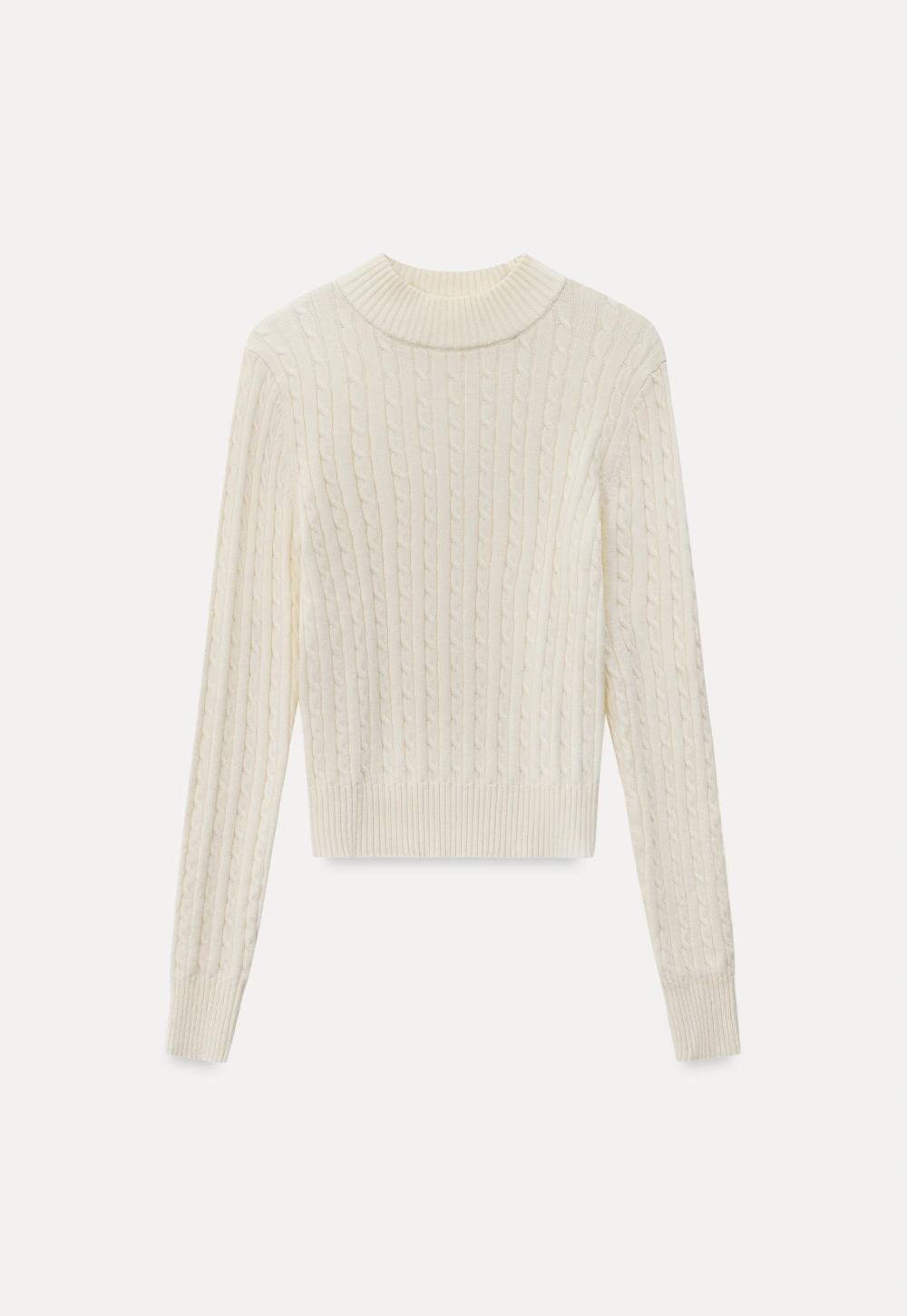 Soft Ribbed Knit Sweater with Cropped Fit