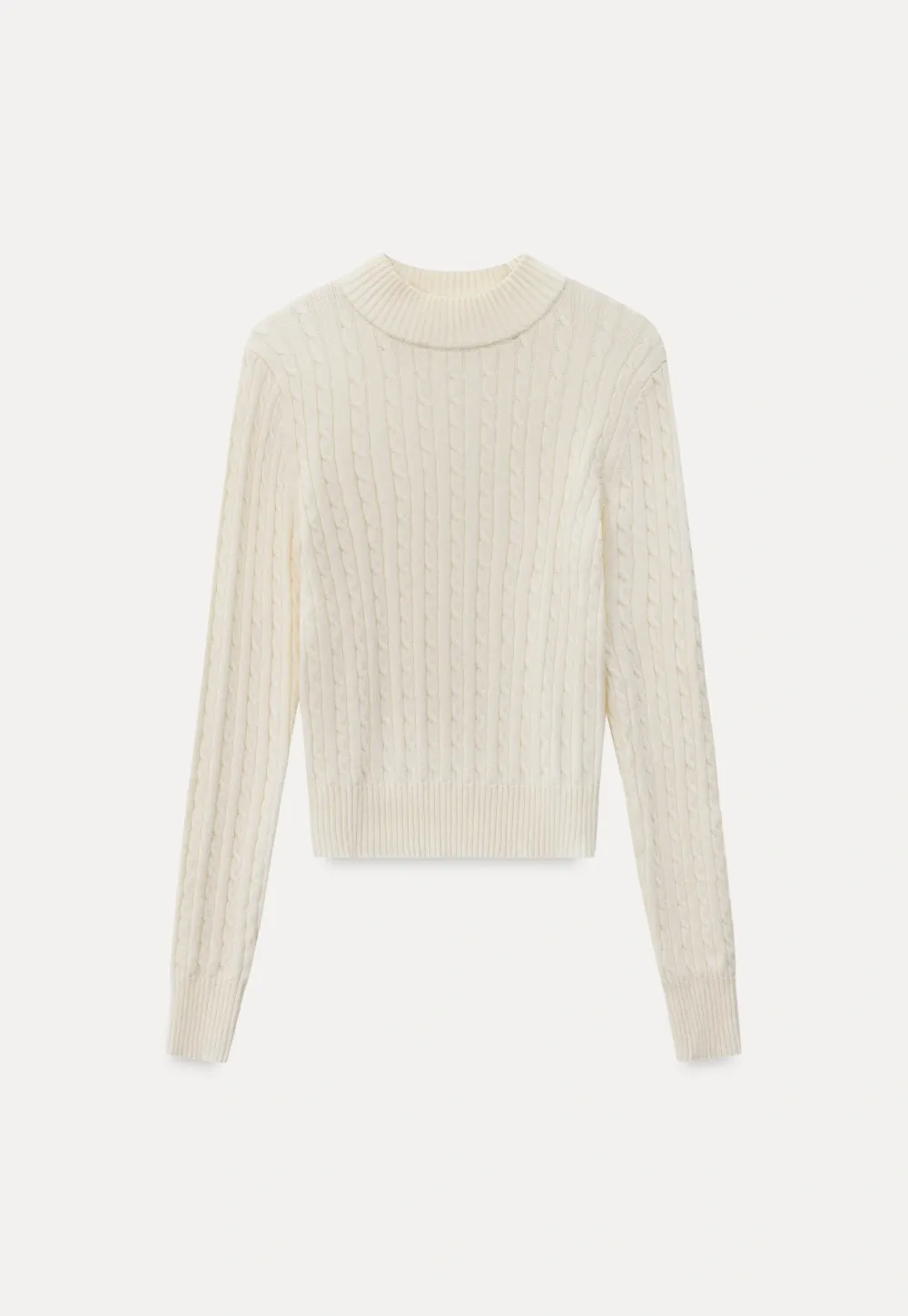 Soft Ribbed Knit Sweater with Cropped Fit