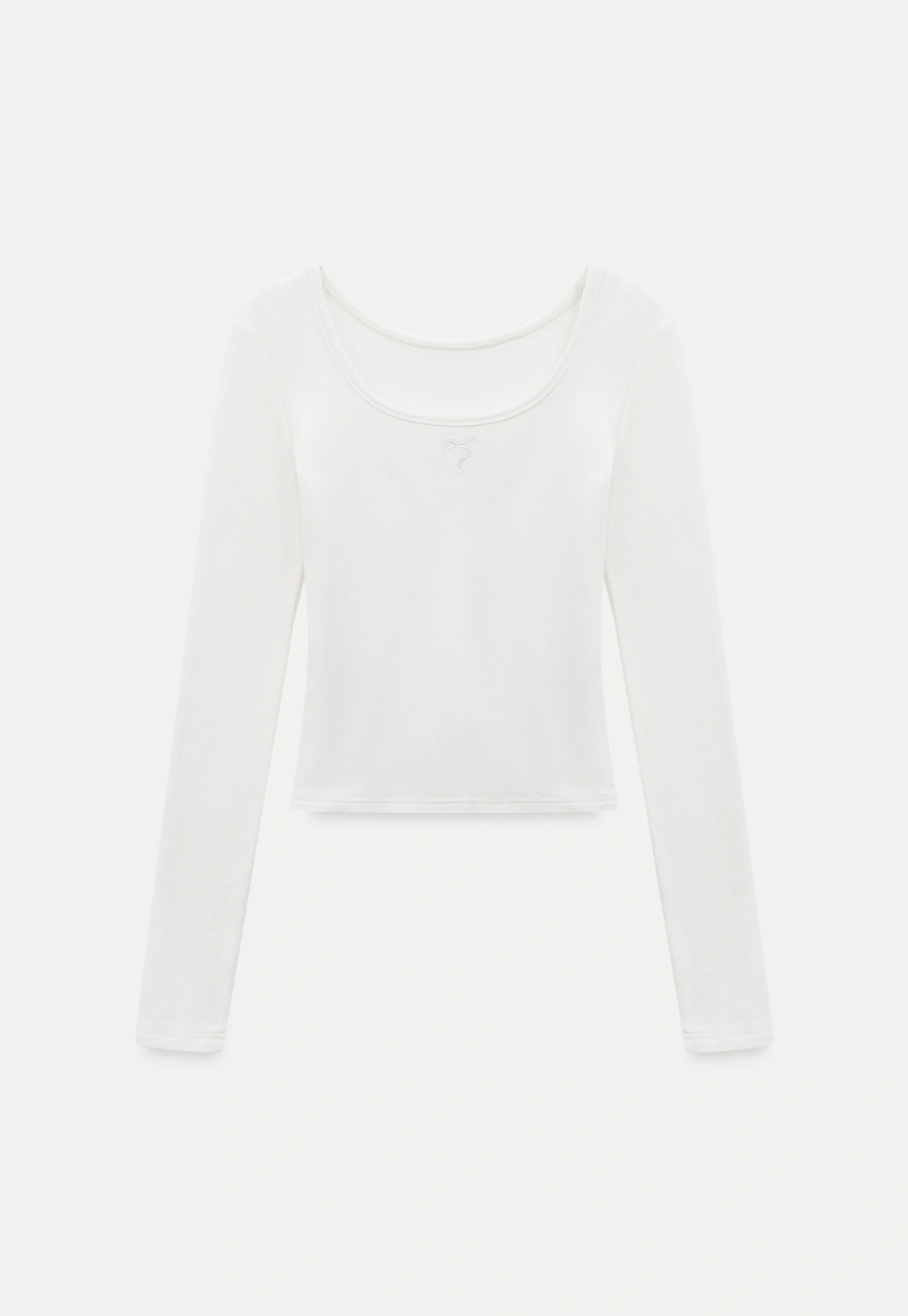 Women Casual Long Sleeve Top with Ribbed Design