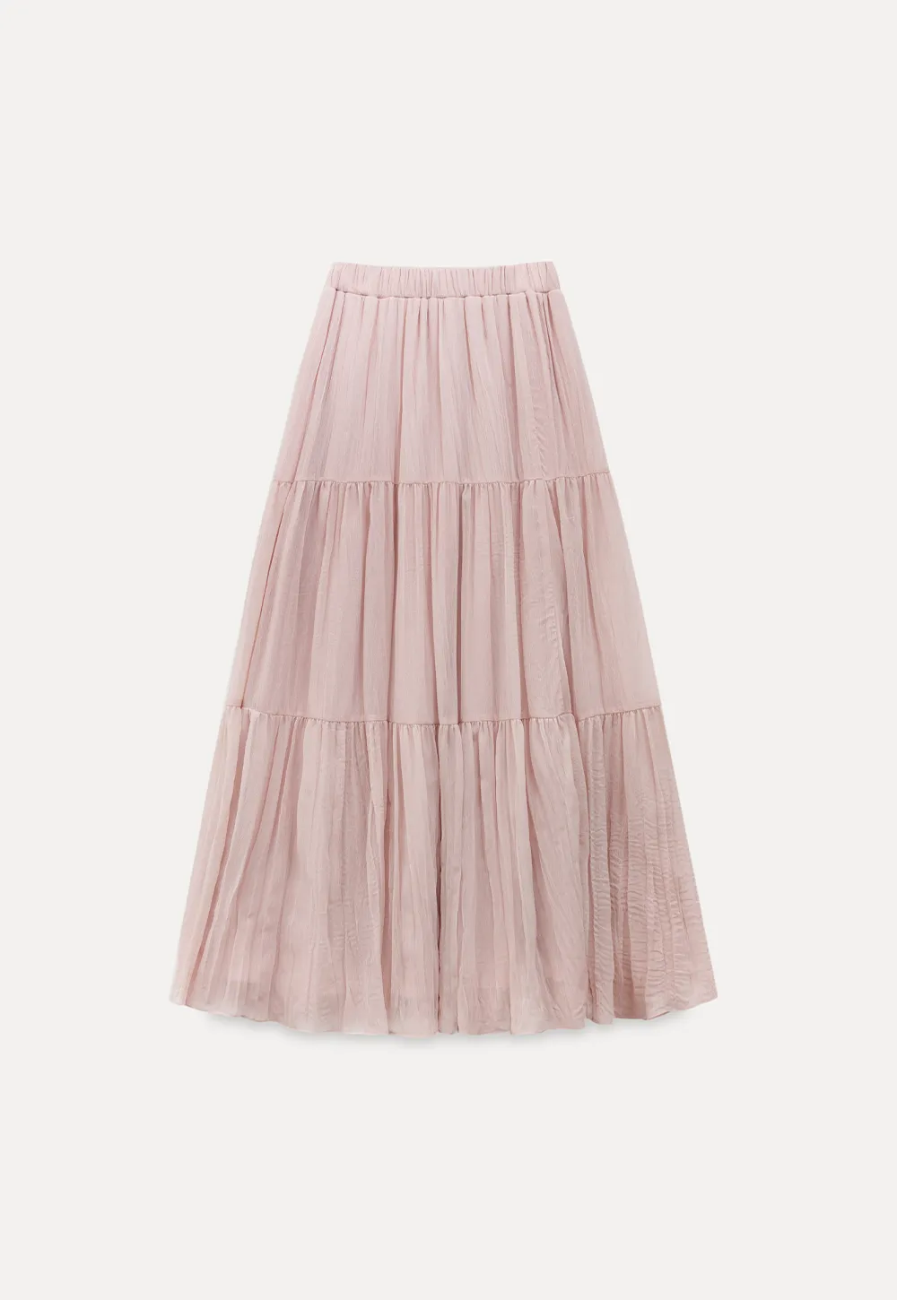 Tiered Crinkle Maxi Skirt