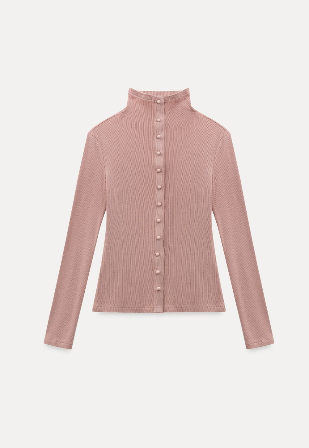 Elegant Ribbed Top with Button Detailing