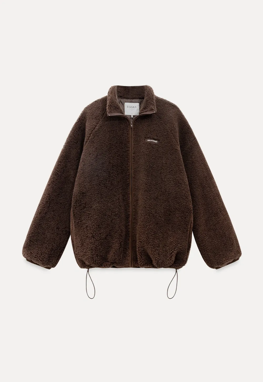 Zip-Up Fleece Jacket with Drawstring Waist