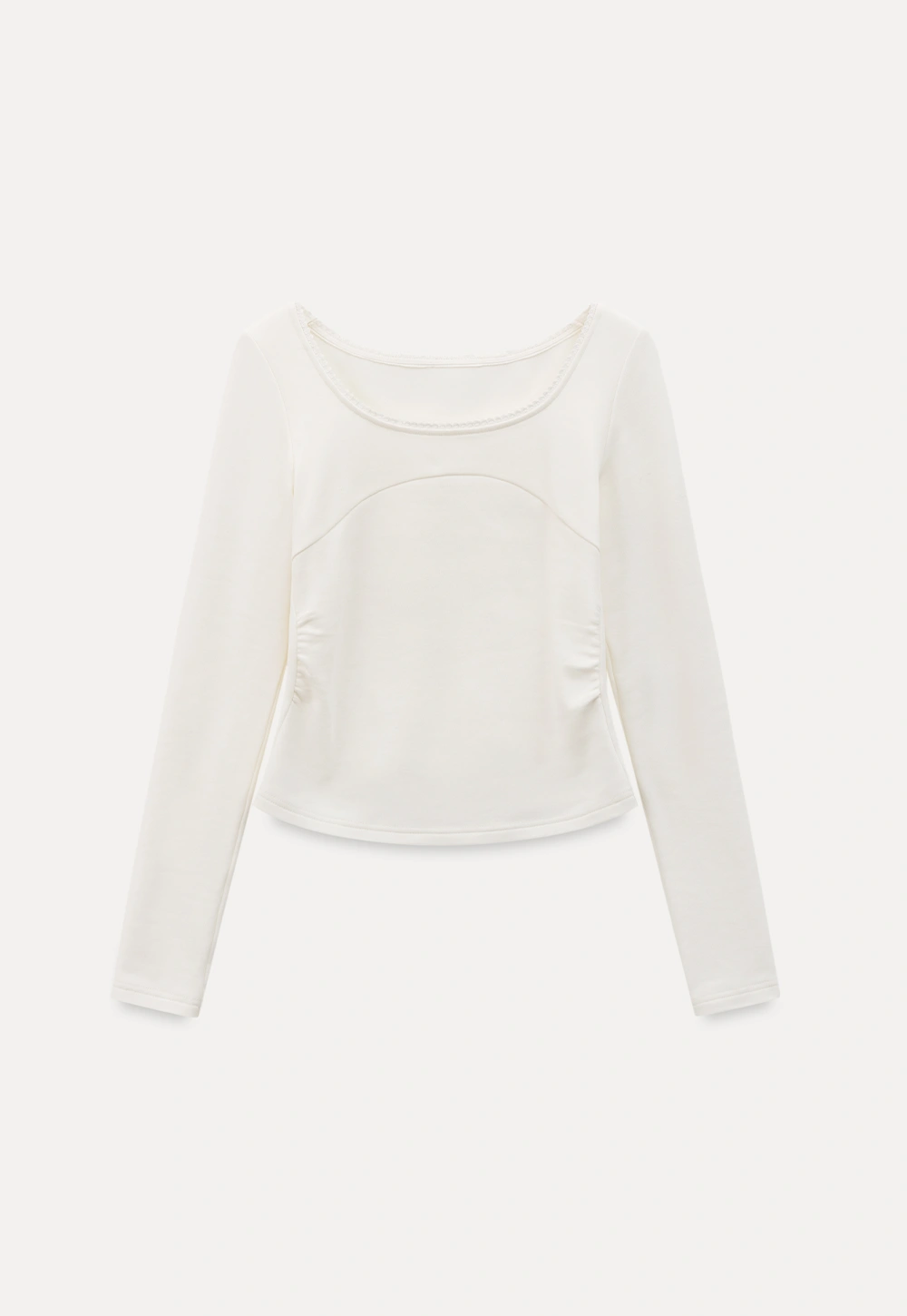 Ruffled Square Neck Long Sleeve Top