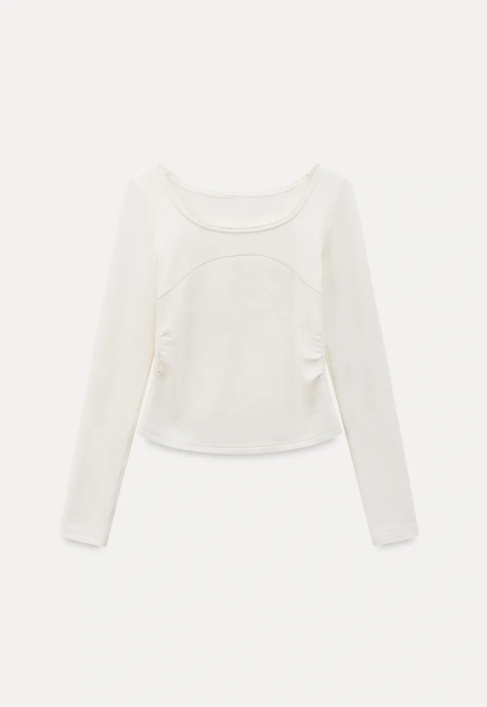 Ruffled Square Neck Long Sleeve Top