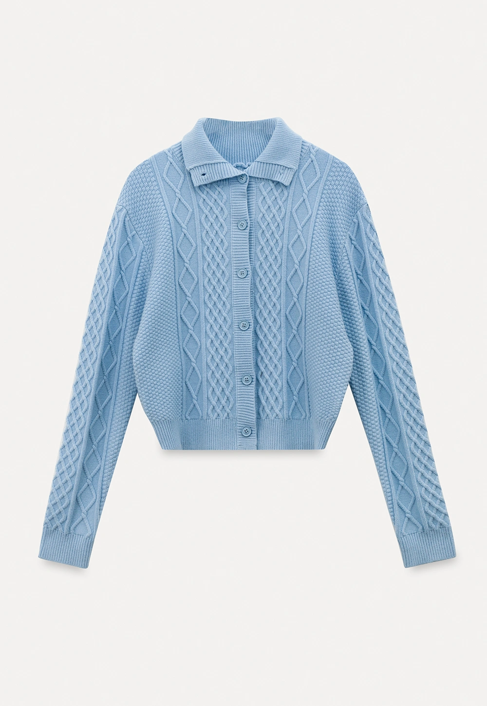 Cable Knit Cropped Cardigan