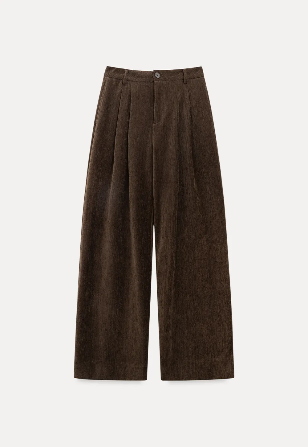 Velvet Wide-Leg Trousers