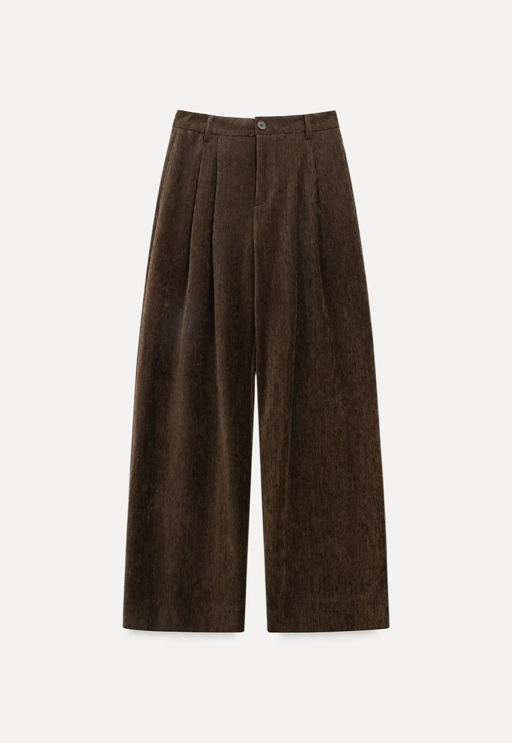 Velvet Wide-Leg Trousers