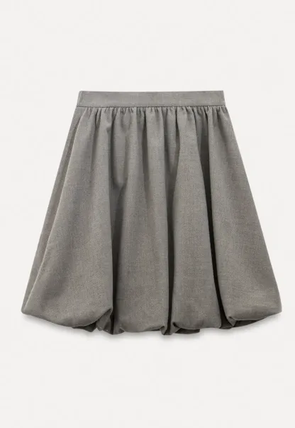 Bubble Hem Mini Skirt