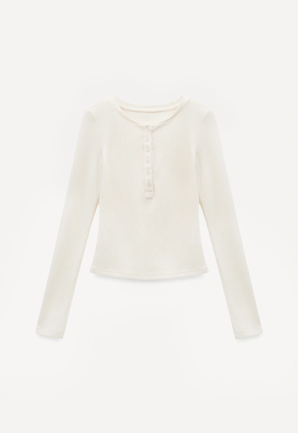 Women Soft Henley Knit Long Sleeve