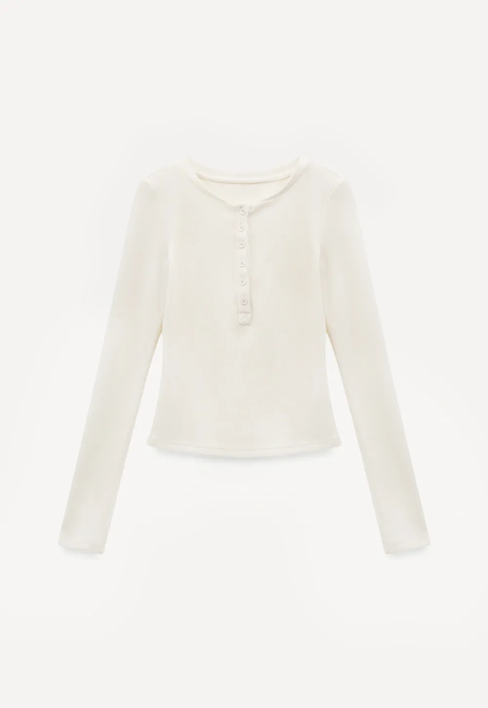 Women Soft Henley Knit Long Sleeve