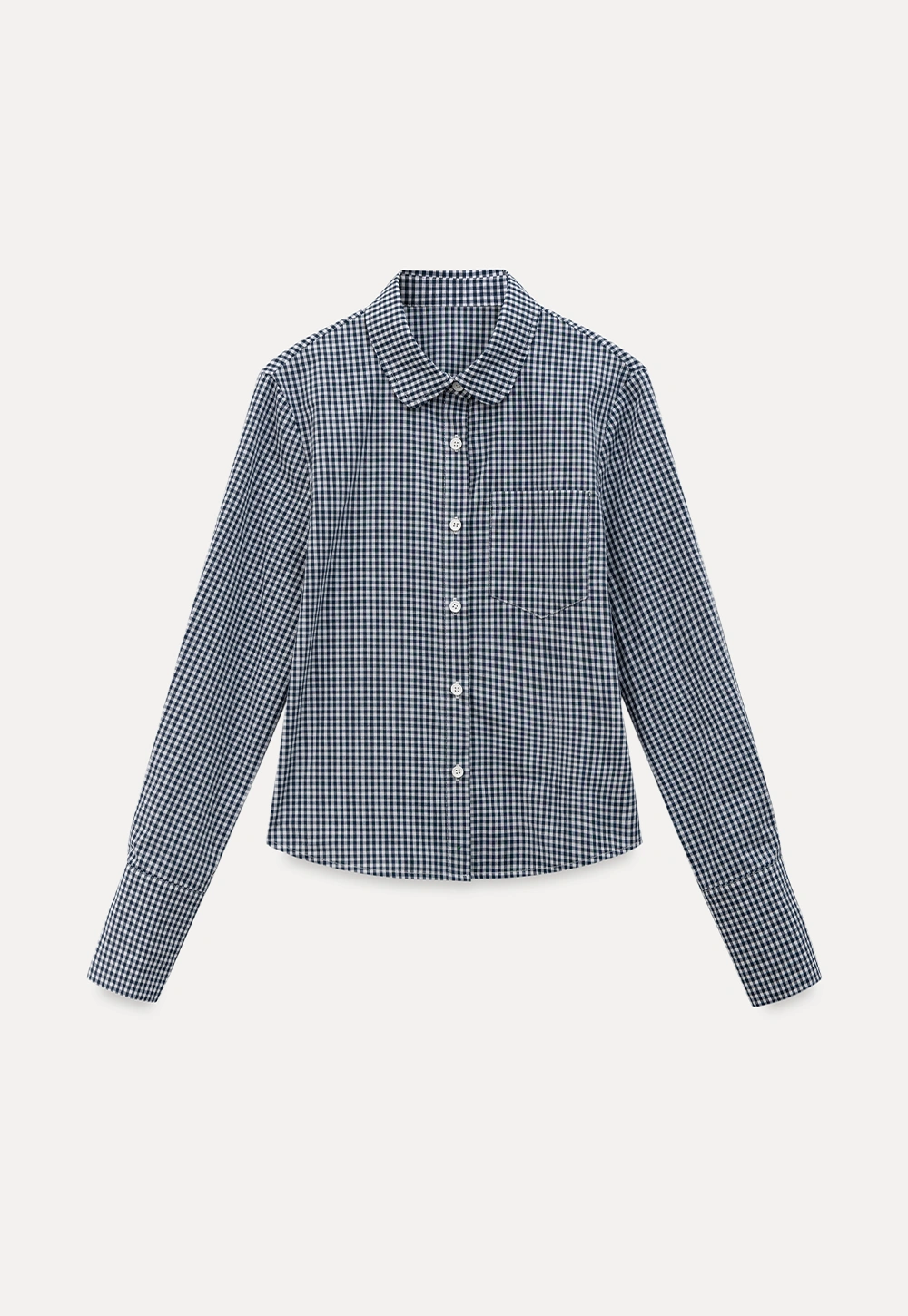 Women Classic Gingham Checkered Button-Up Shirt