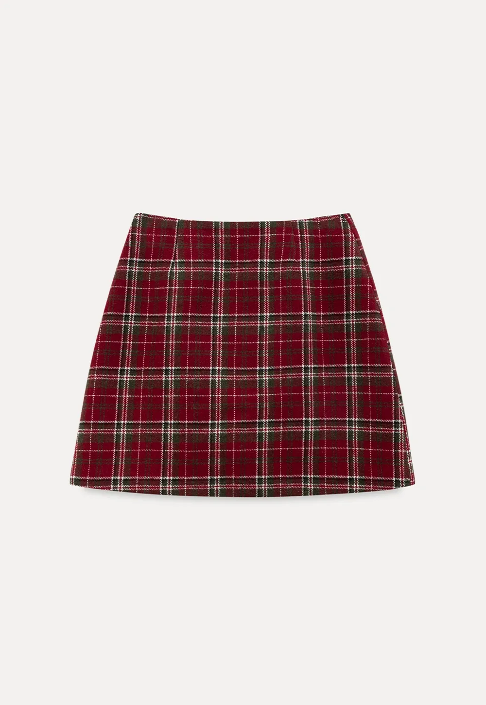 Plaid Mini Skirt and Knee-High Boots Casual Style