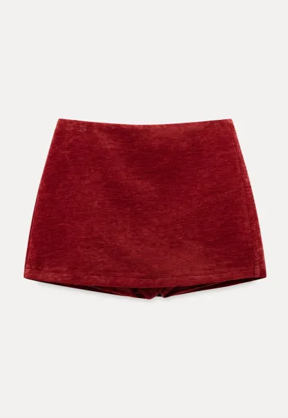 Women Velvet Mini Skirt for Winter