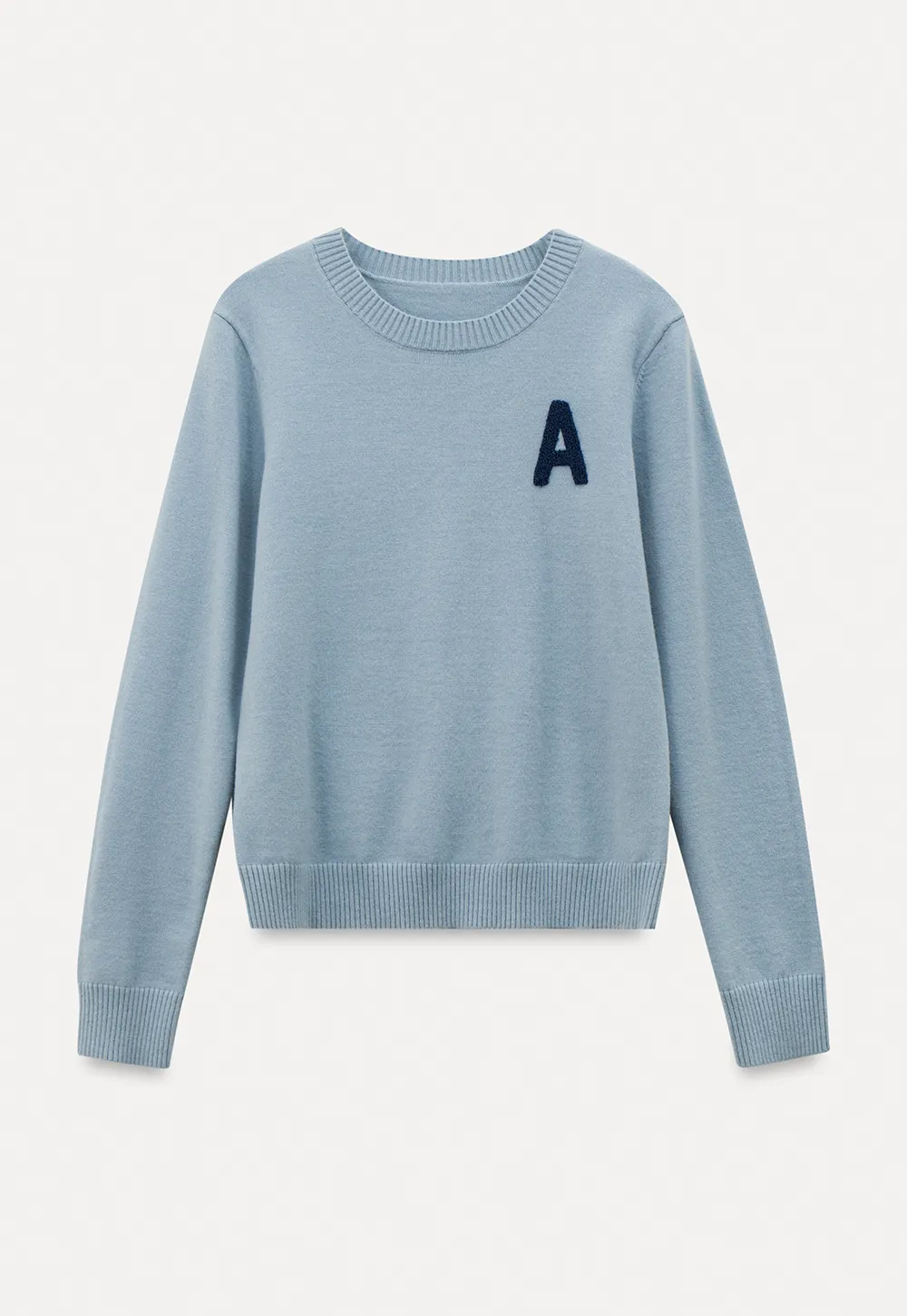 Letter Patch Knit Sweater