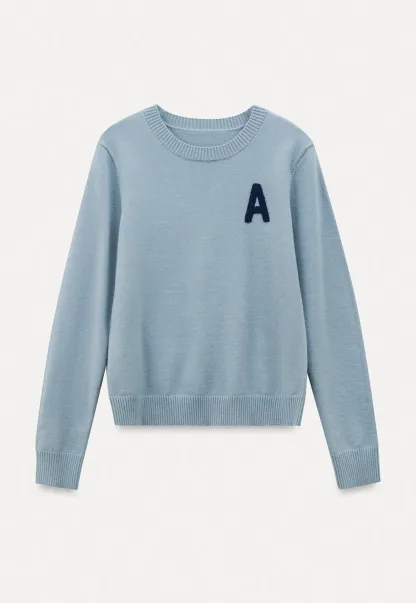 Letter Patch Knit Sweater