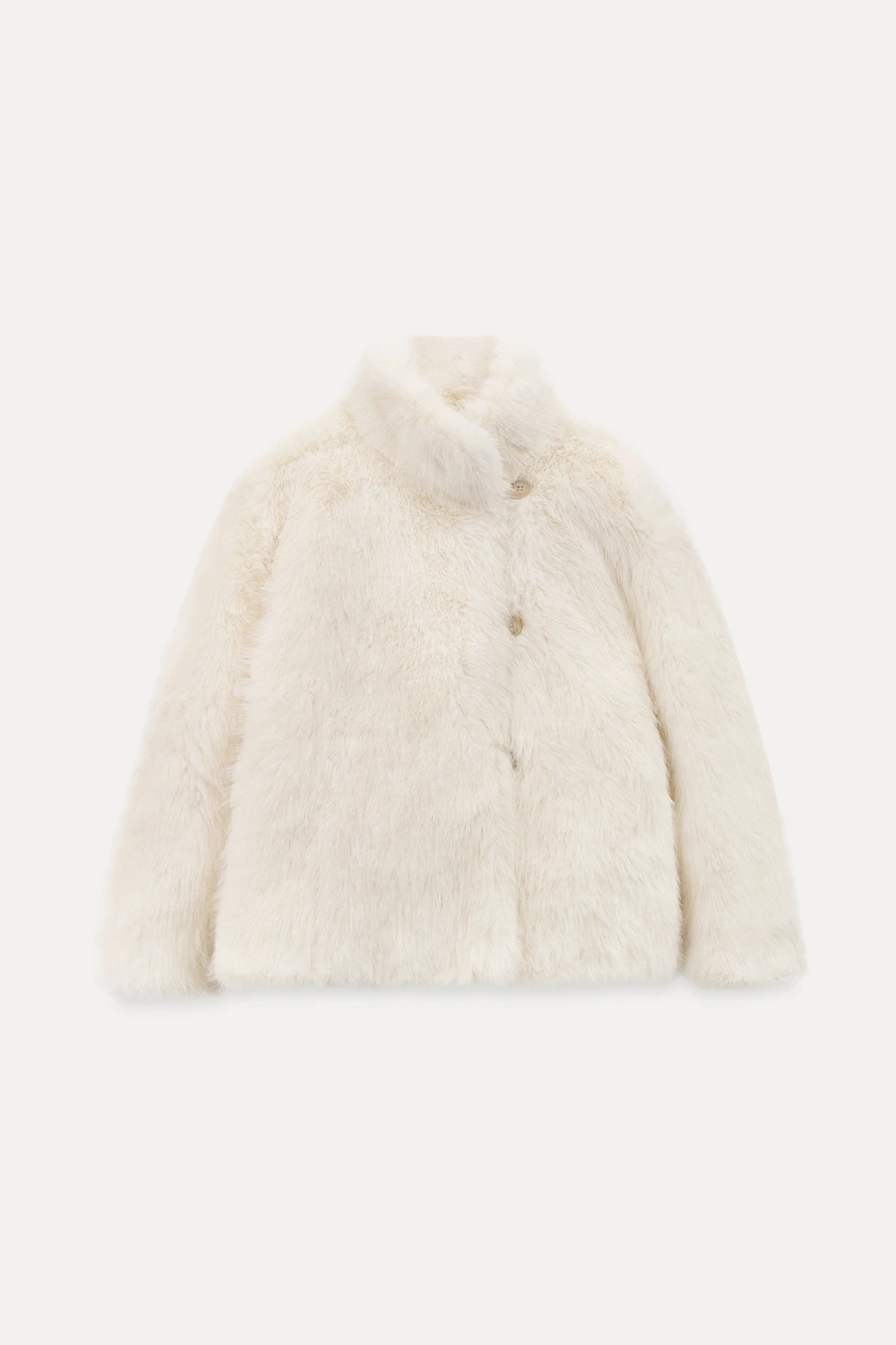 Plush Faux Fur Jacket Buttons