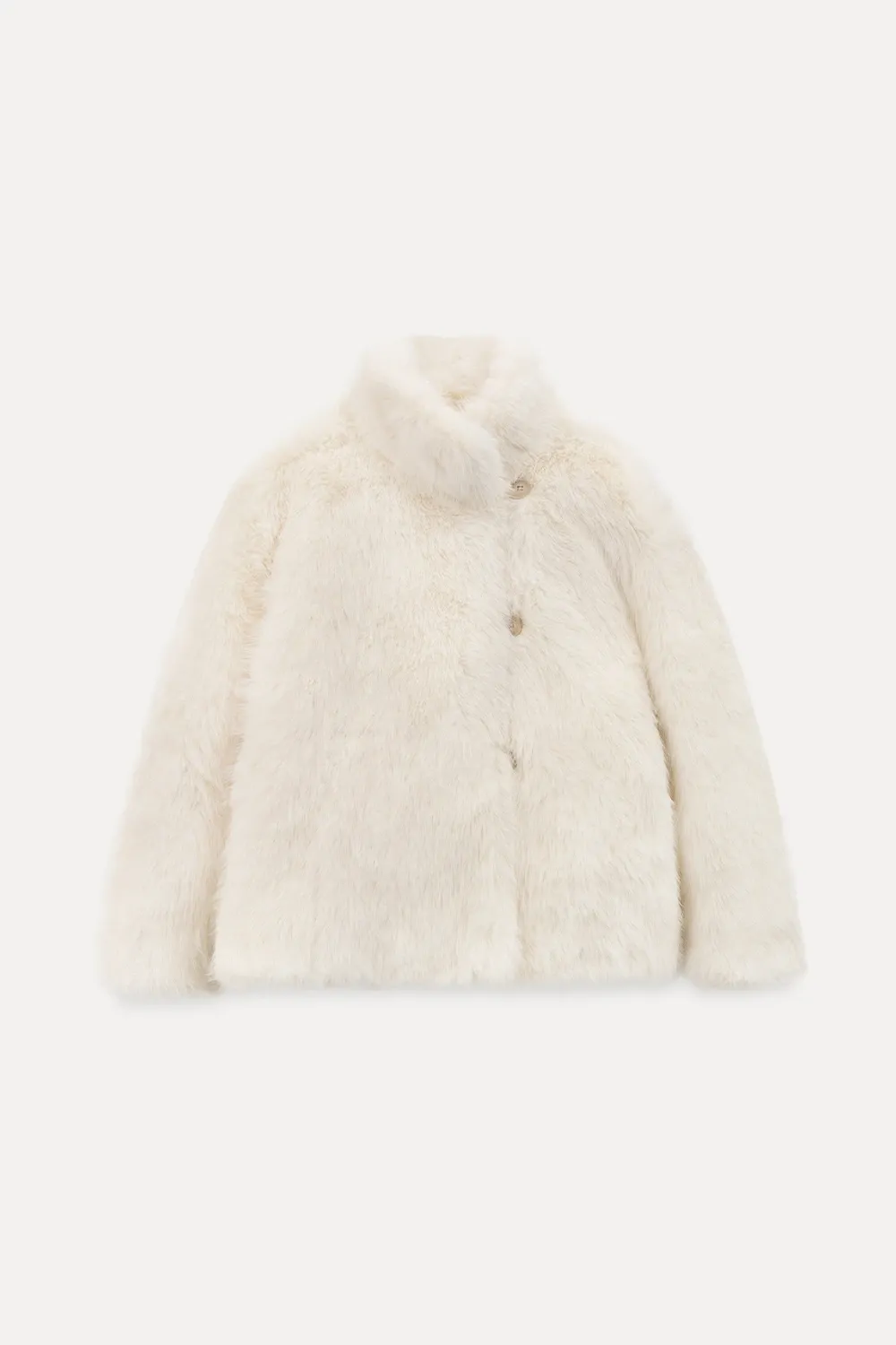 Plush Faux Fur Jacket Buttons