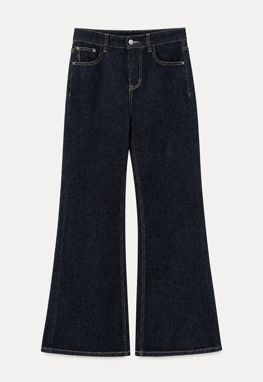 Wide Leg Straight Cut Denim Jeans
