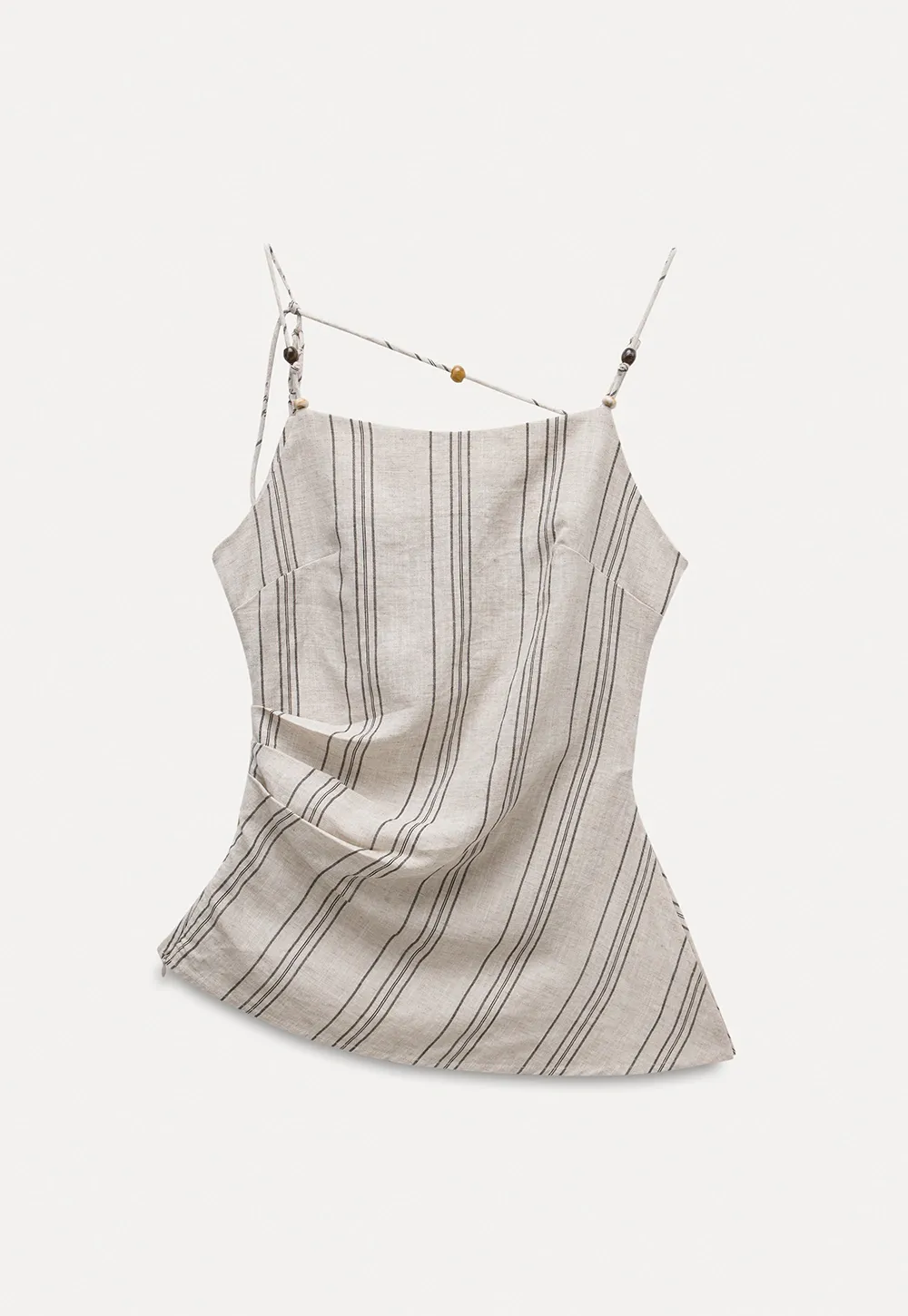 Women’s Striped Beaded Strap Cami Top