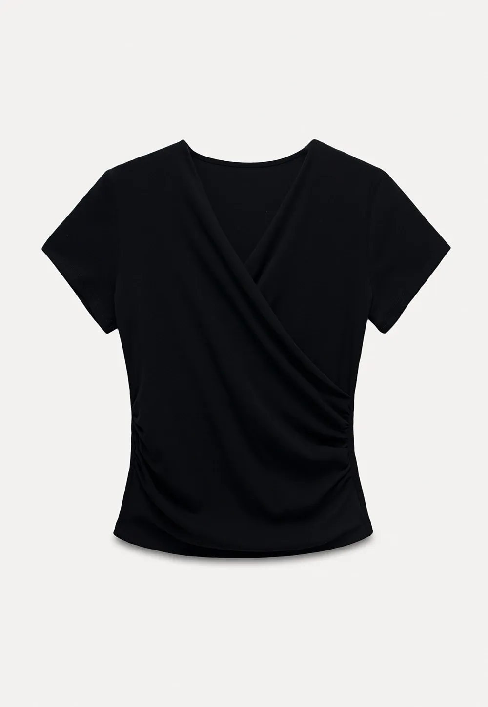 Women's Wrap V-Neck Short Sleeve T-Shirt