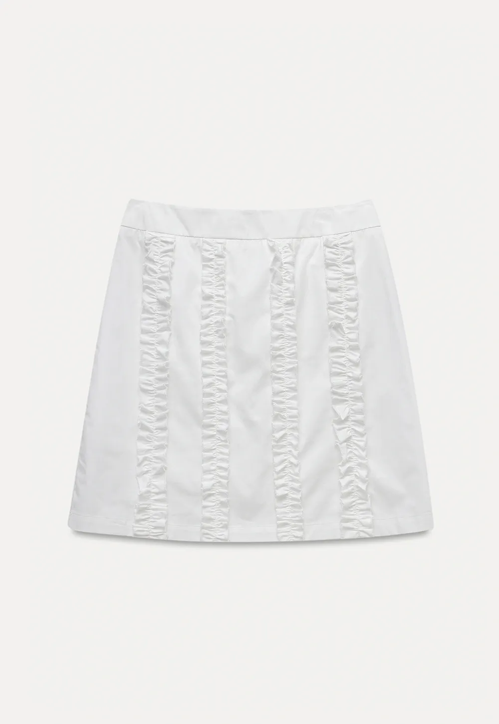 Women’s White Ruffled Skirt