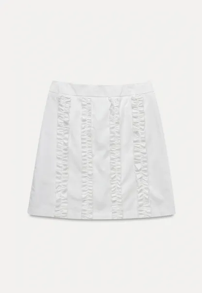 Women’s White Ruffled Skirt