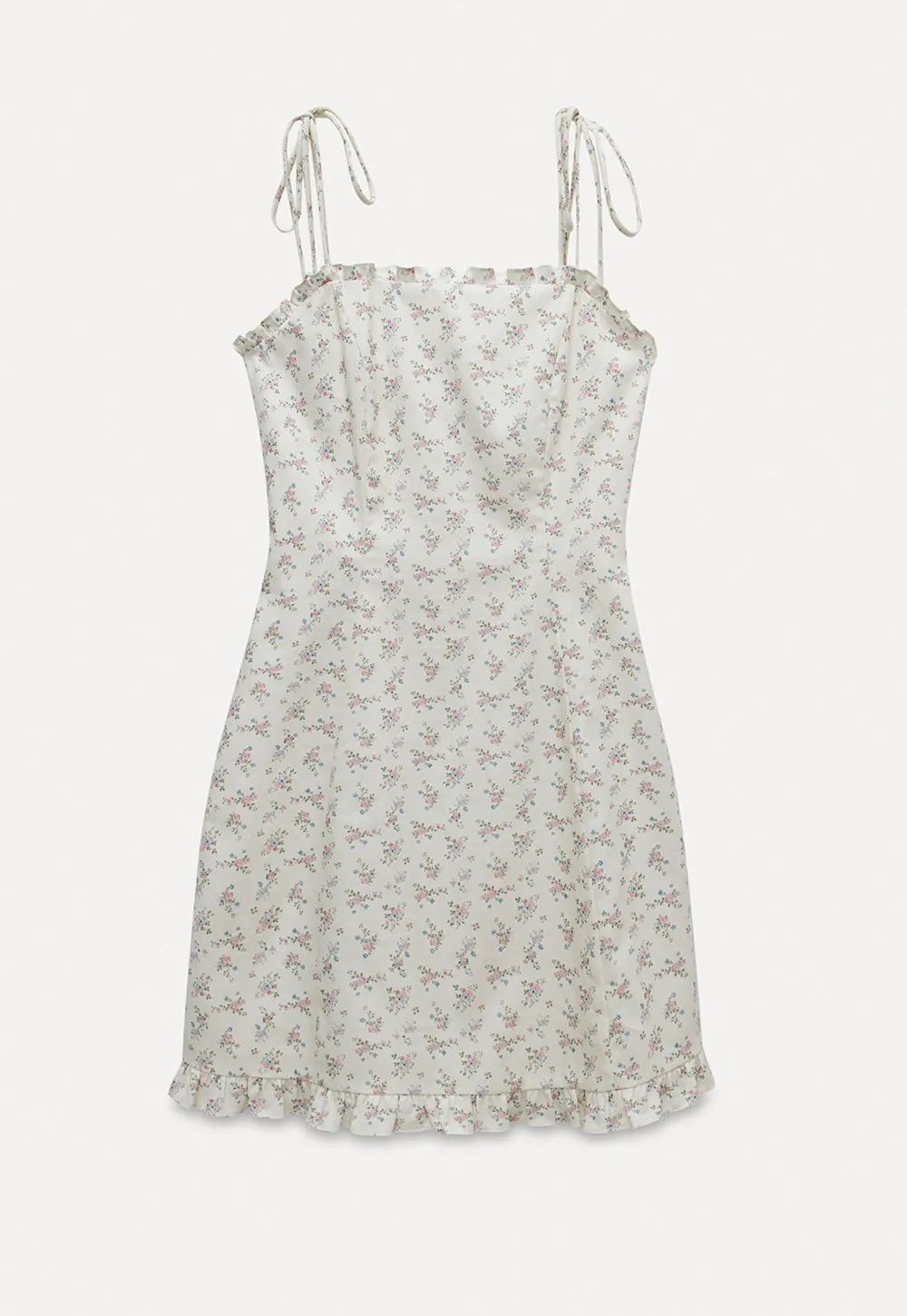 Floral Tie Strap Mini Dress