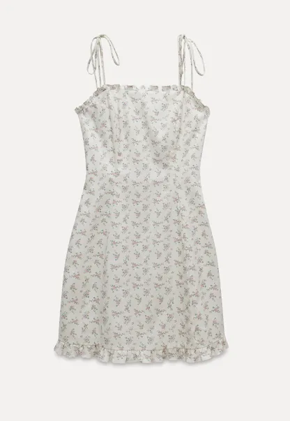 Floral Tie Strap Mini Dress