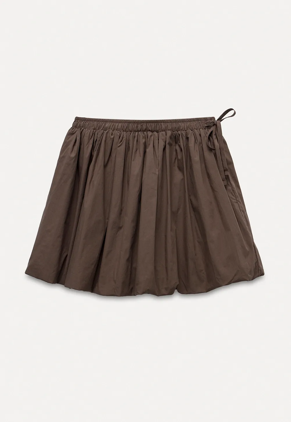 Drawstring Balloon Mini Skirt
