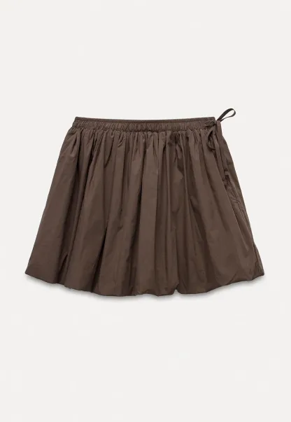 Drawstring Balloon Mini Skirt