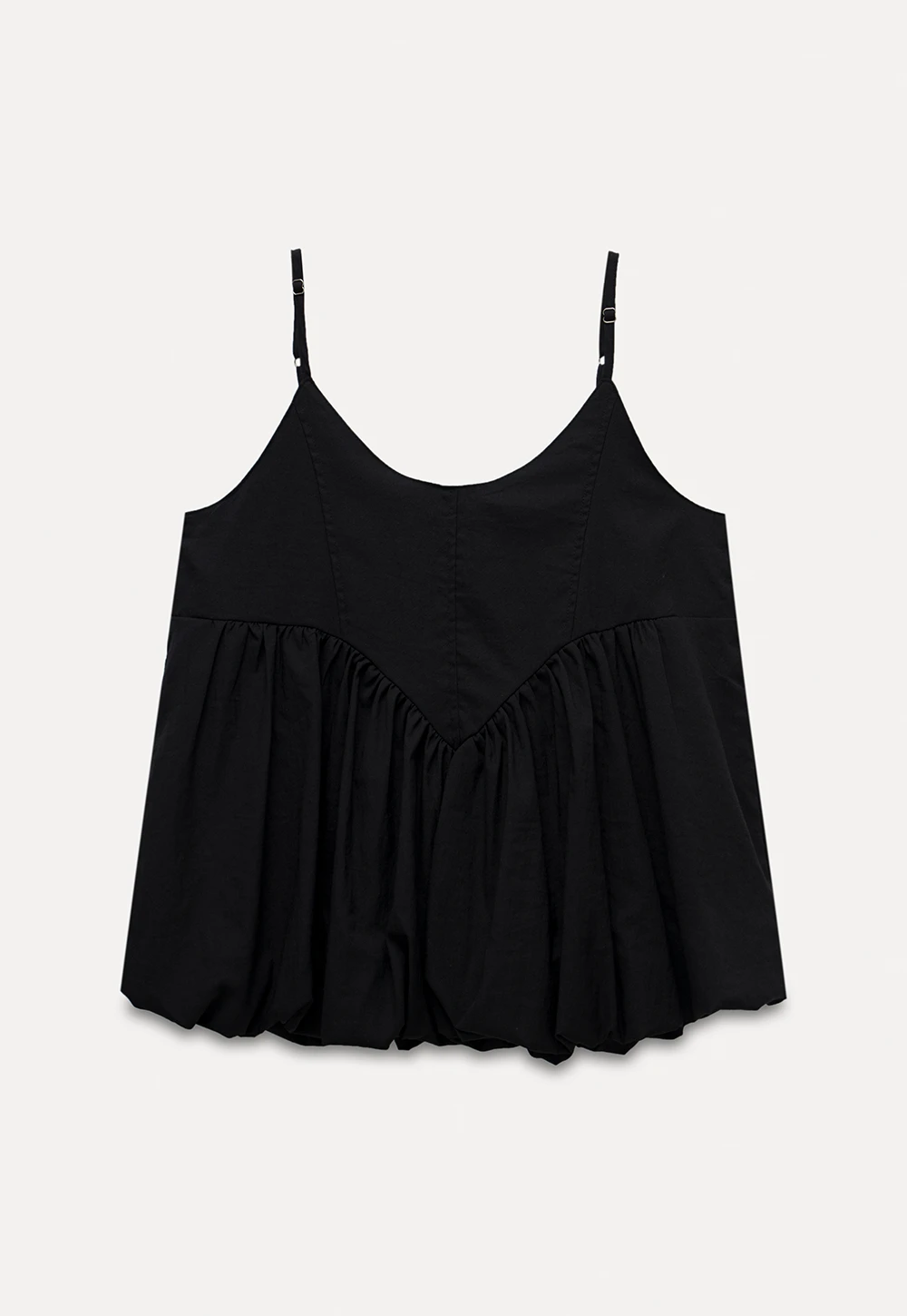 Women's V-Neck Peplum Cami Top with Empire Waist