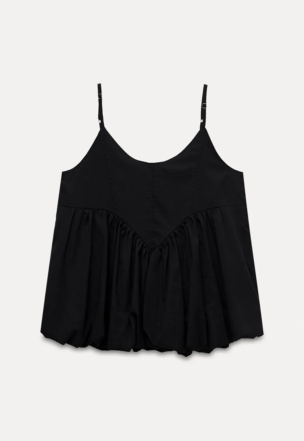 Women's V-Neck Peplum Cami Top with Empire Waist