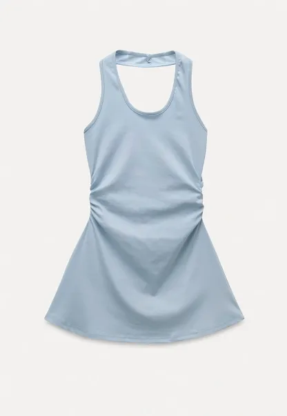 Women’s Halter-Neck Ruched Mini Dress