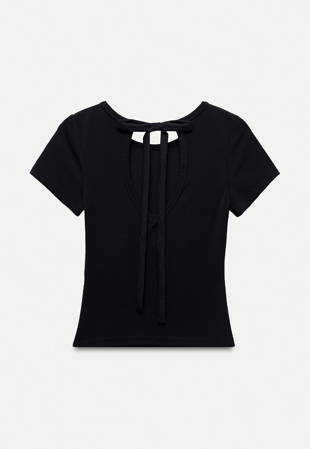 Women’s Backless Tie Short Sleeve Top