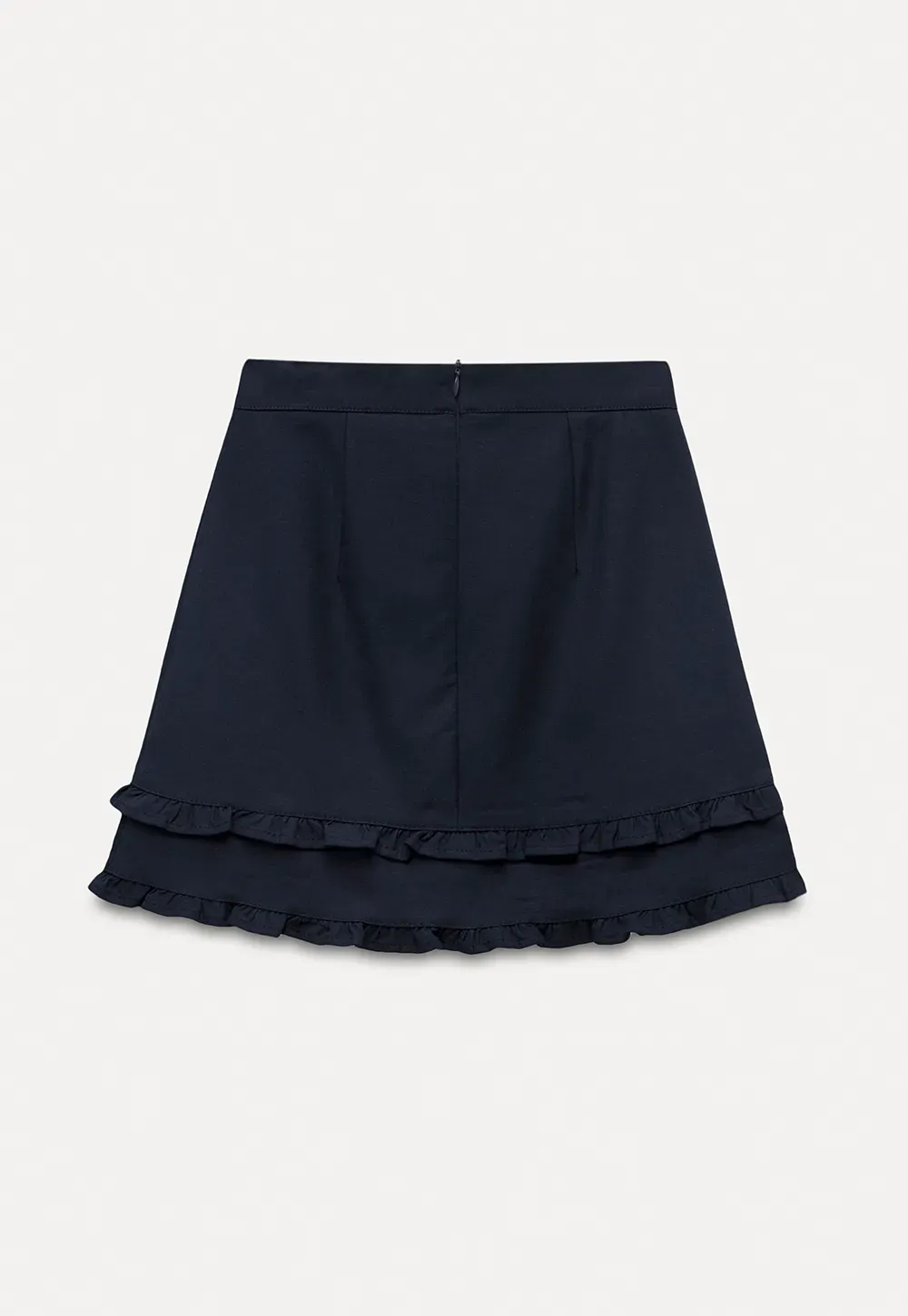 Ruffled Hem A-Line Mini Skirt