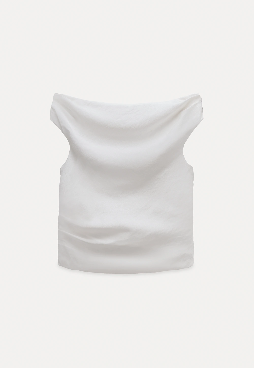 Off-Shoulder Fold-over Top + Pleated Tie-Waist Trousers