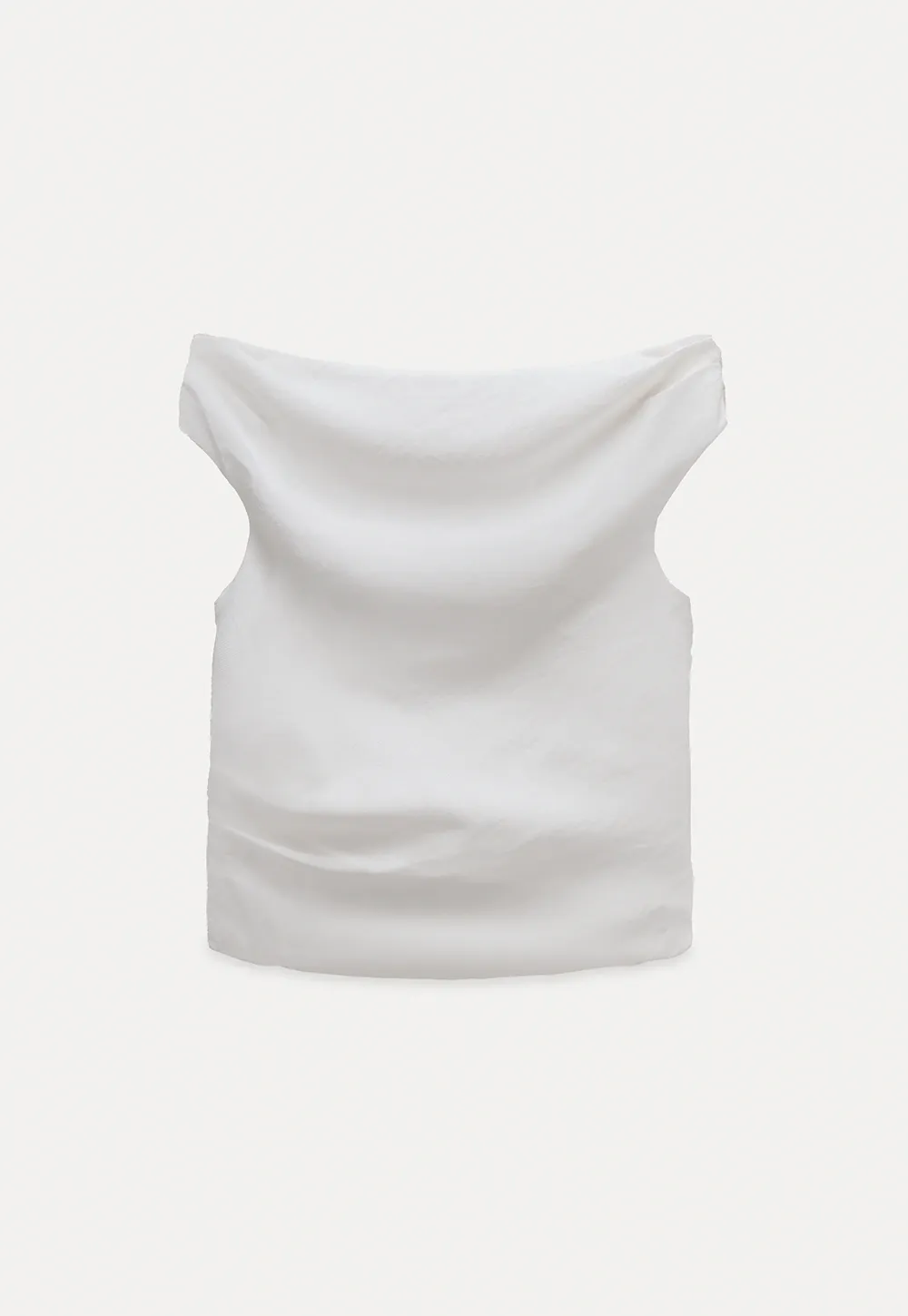 Off-Shoulder Fold-over Top + Pleated Tie-Waist Trousers