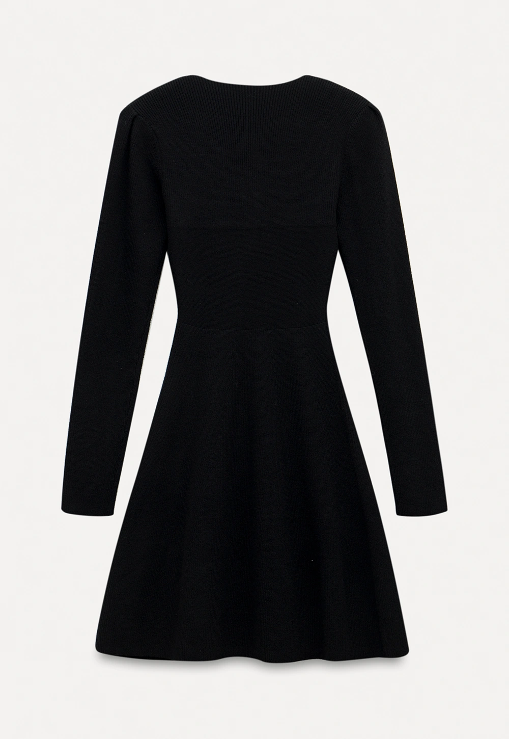 Womens Contrast Tie Collar Knit Dress