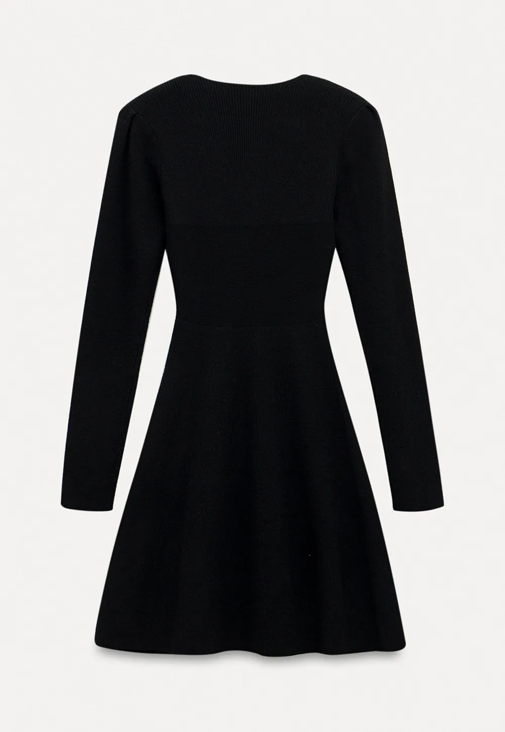 Womens Contrast Tie Collar Knit Dress