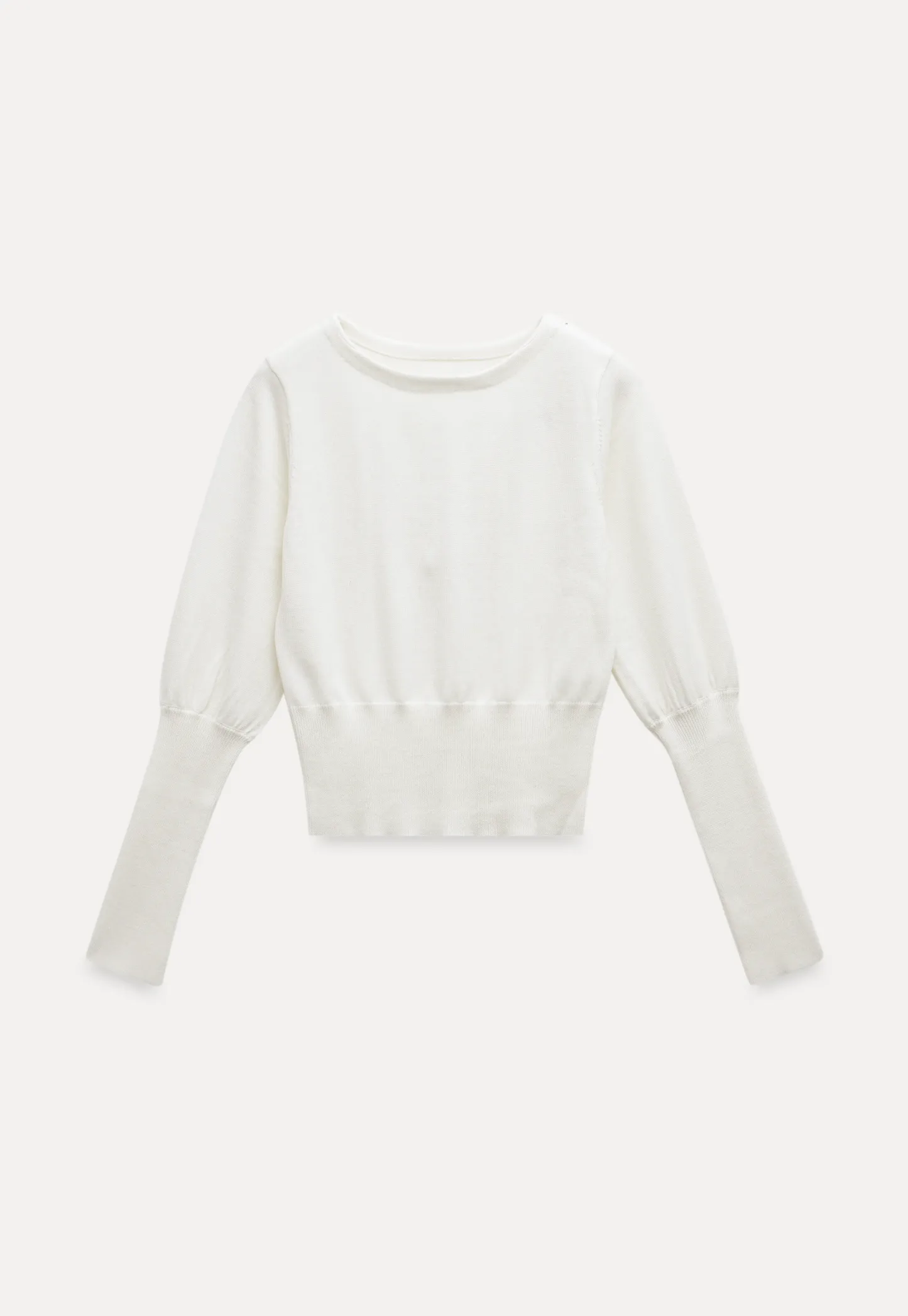 Casual Basic Knitwear, Classic Round Neck Long Sleeve Top