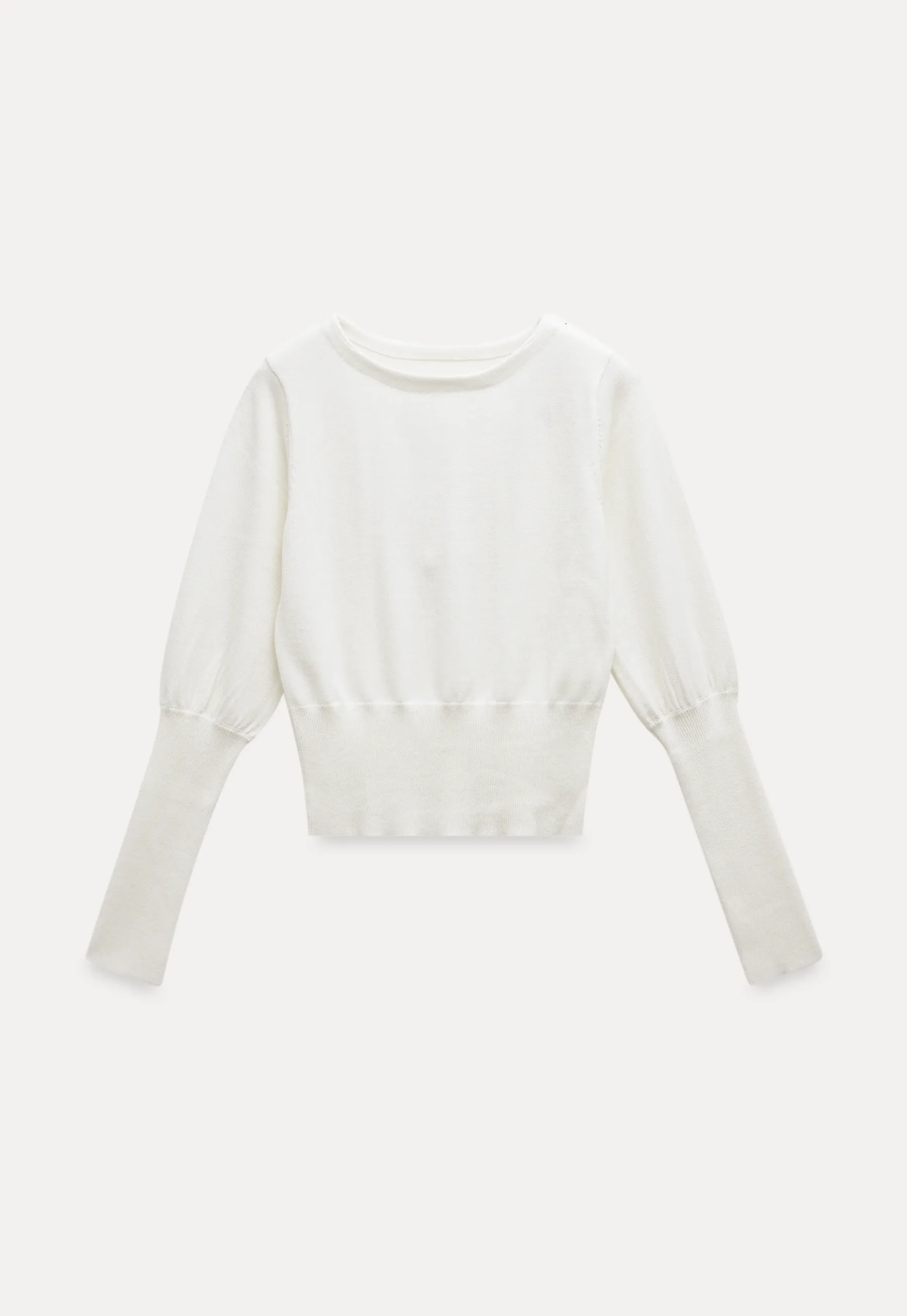Casual Basic Knitwear, Classic Round Neck Long Sleeve Top