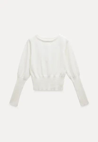 Casual Basic Knitwear, Classic Round Neck Long Sleeve Top