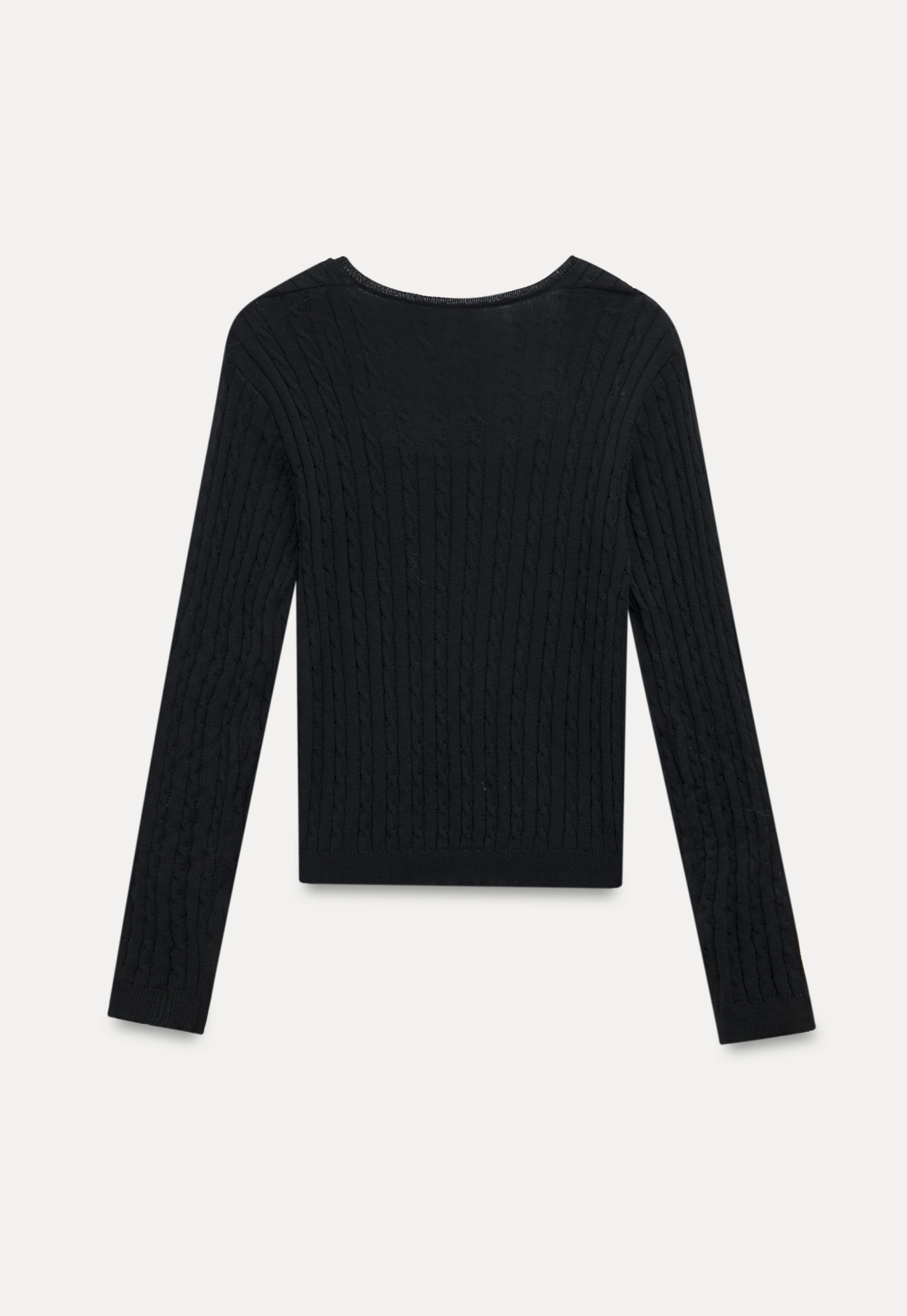 Square Neck Cable Knit Sweater
